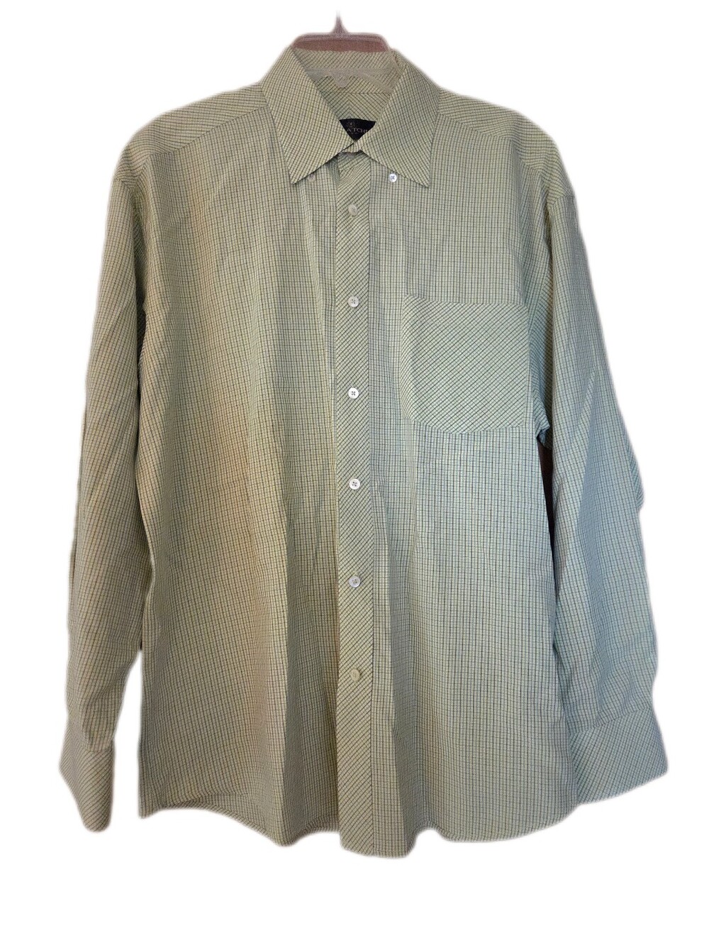 Bugatchi Uomo Men's Green/yellow Patterned Shirt Bold Colors Size XL